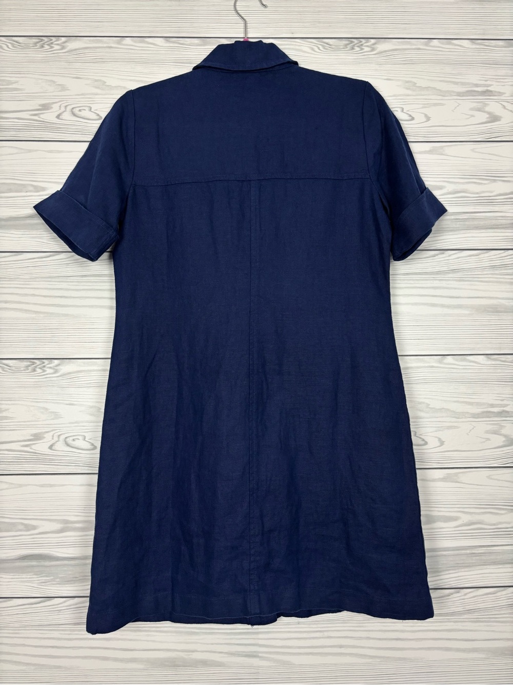 J. Crew Gamine Blue Linen Shirtdress NWT size 00 - Picture 9 of 9